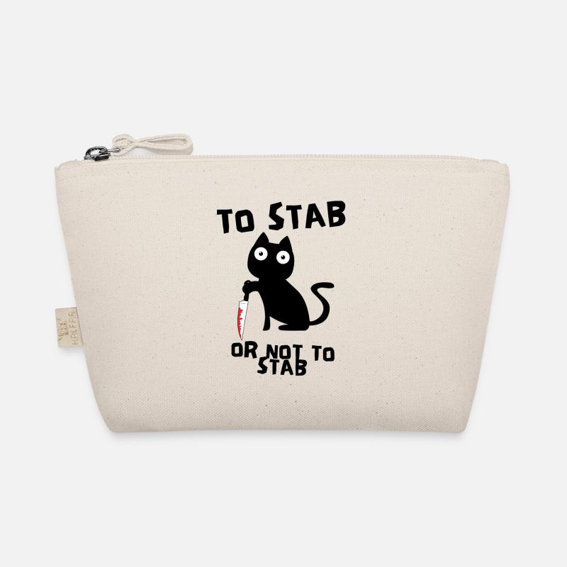 Staff stab murderous cat with knife meme cat Organic Pouch
