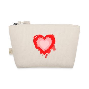 Heart in Heart - Organic Pouch - nature - Front