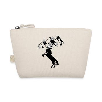 Wild Wild Horse Stallion Horse Rider - Organic Pouch - nature - Front