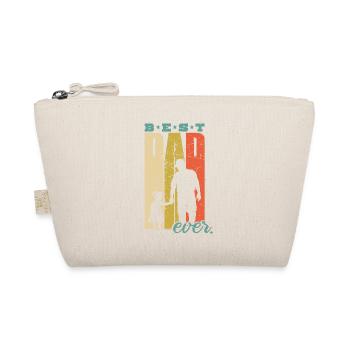 Best Dad Ever Retro Dad Birth Daughter Gift - Organic Pouch - nature - Front