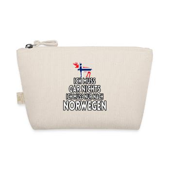 Ich Muss Gar Nichts Ich Muss Nur Nach Norwegen - Bio-Täschchen - Natur - Vorne