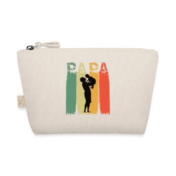 Papa und Sohn das Team Geschenkidee Vatertag - Bio-Täschchen - Natur - Vorne