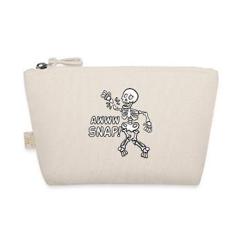 Awww Snap Skeleton Broken Bones - Organic Pouch - nature - Front