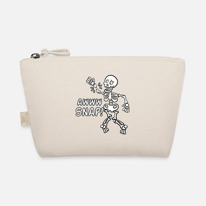Awww Snap Skeleton Broken Bones Organic Pouch