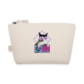 Colorful Rainbow DJ Cat Kitty Lover Music - Bio-Täschchen - Natur - Vorne