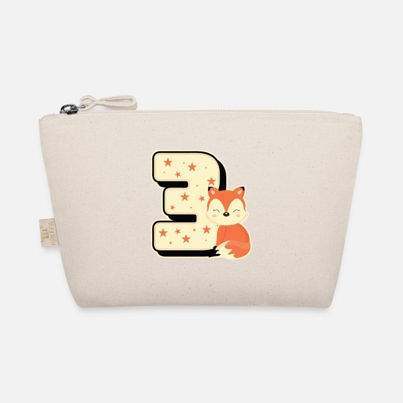 3. Geburtstag Jahre Drei Fuchs Junge Kind Geschenk - Bio-Täschchen - Natur