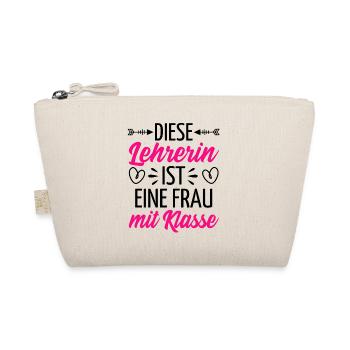 Diese Lehrerin ist eine Frau mit Klasse - Bio-Täschchen - Natur - Vorne
