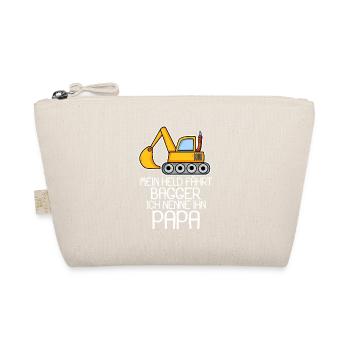 Bagger Bauarbeiter Papa - Bio-Täschchen - Natur - Vorne