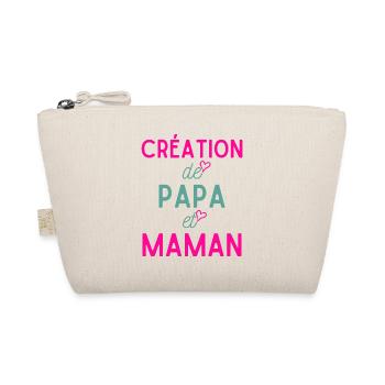 CRÉATION DE PAPA ET MAMAN idée cadeau - Trousse biologique - nature - Devant