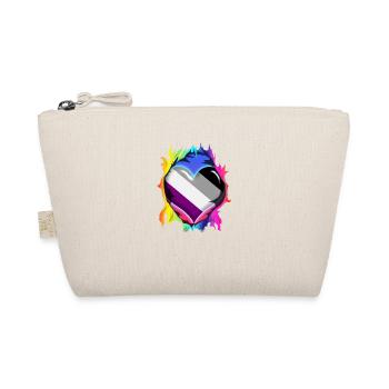 LGBTQ Pride Heart - Asexual - Organic Pouch - nature - Front