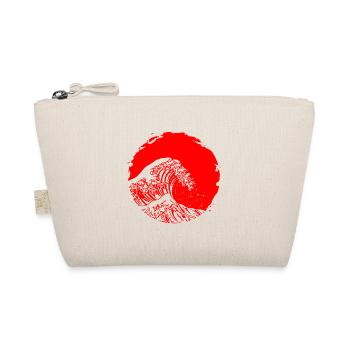 Japanese art the big wave design gift - Organic Pouch - nature - Front