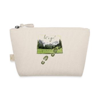 Allez, allez ! - motif de randonnée cool avec des empreintes de chaussures - Trousse biologique - nature - Devant