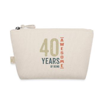 40 YEARS OF BEING AWESOME - Organic Pouch - nature - Front