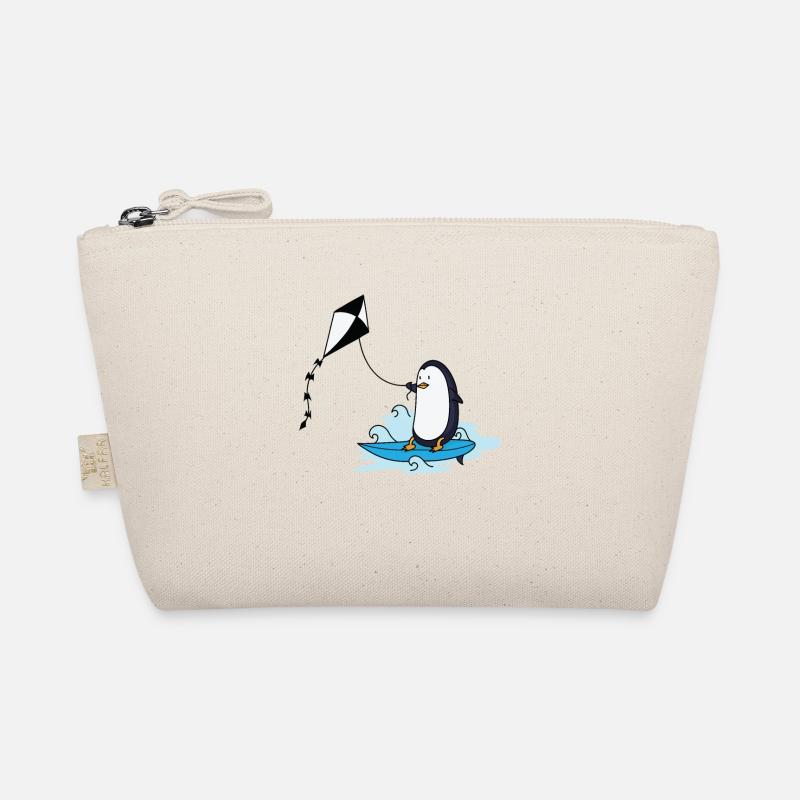 Penguin at Kite Surfing Organic Pouch