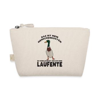 Laufente Laufenten lustig Geschenk - Bio-Täschchen - Natur - Vorne