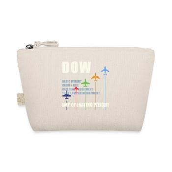 DOW Dry Operating Weight Flugzeug Gewicht Geschenk - Bio-Täschchen - Natur - Vorne