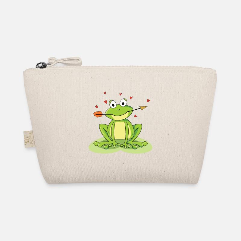 Frosch comic, Liebe - Bio-Täschchen - Natur