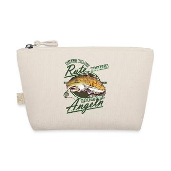 Geschenkidee für Angler - Bio-Täschchen - Natur - Vorne
