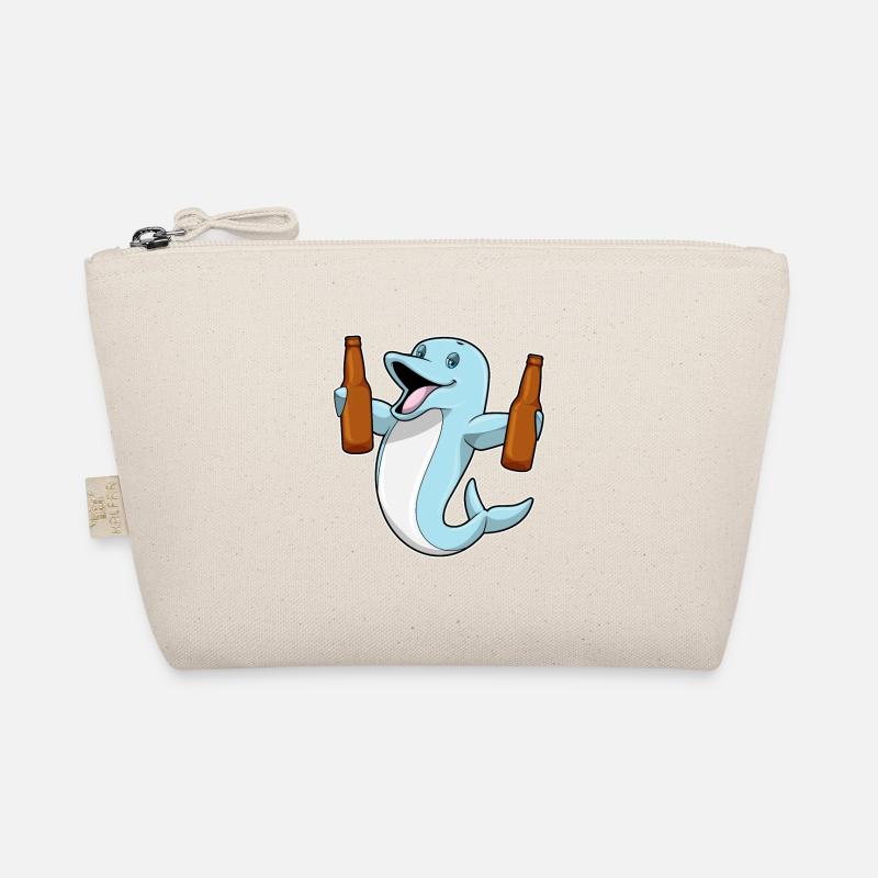 Delfin mit Flaschen Bier Bio-Täschchen