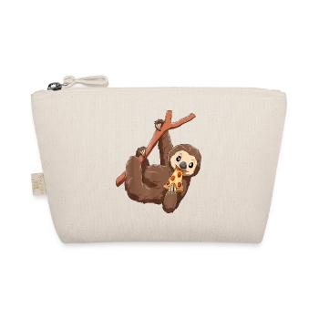 Sloth sloth lazy pizza eating - Organic Pouch - nature - Front
