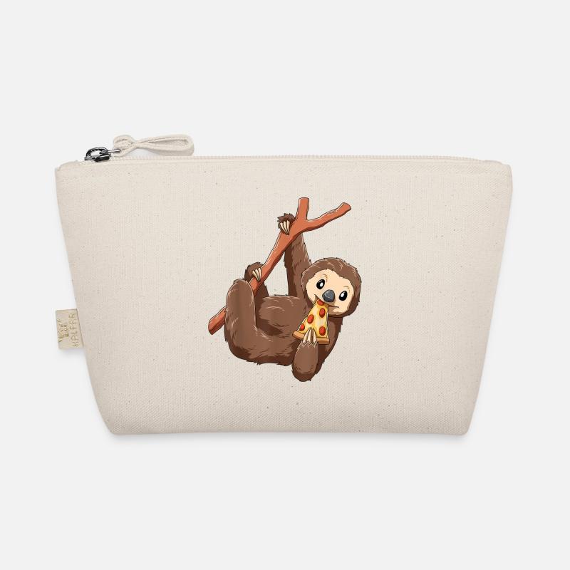 Sloth sloth lazy pizza eating Organic Pouch
