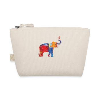 Elephant Art as Canvas Painting - Organic Pouch - nature - Front