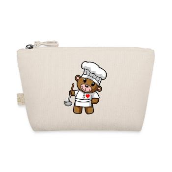 Teddy Bear Chef Chef Hat Trowel Soups Kitchen - Organic Pouch - nature - Front