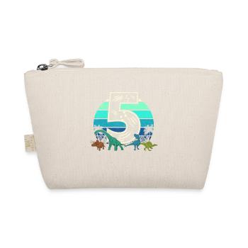 Dinosaure 5 ans cadeau 5 ans rétro - Trousse biologique - nature - Devant