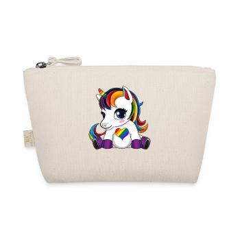 Cute Unicorn LGBTQ - Organic Pouch - nature - Front