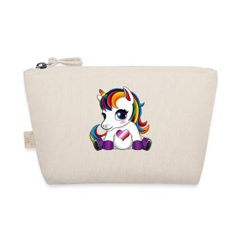 Licorne avec le coeur de drapeau lesbien - couleur lesbienne - Trousse biologique - nature - Devant