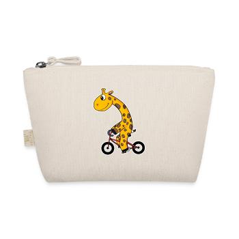 Girafe sur vélo - Trousse biologique - nature - Devant
