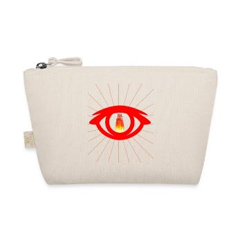 Auge Satan Teufel teuflisch Flamme satanisch - Bio-Täschchen - Natur - Vorne