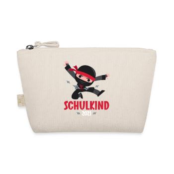 Schulkind 2021 1. Klasse Einschulung Ninja Ninjas - Bio-Täschchen - Natur - Vorne
