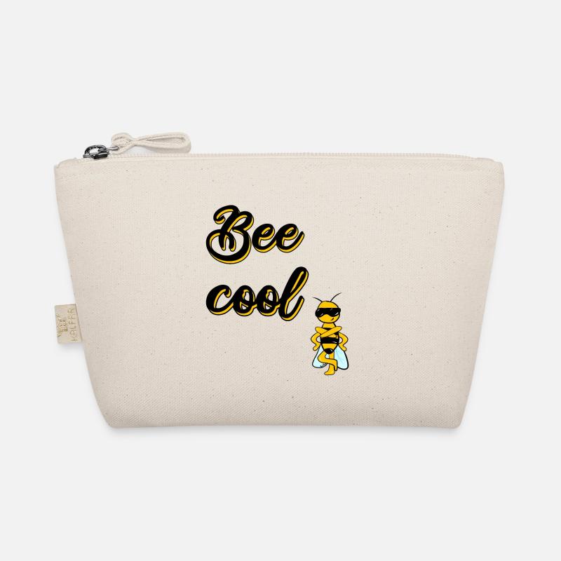 Bee cool bee dark font Organic Pouch