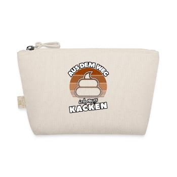 Lustig Kacken Scheißen Toilette Klo Geschenk - Bio-Täschchen - Natur - Vorne