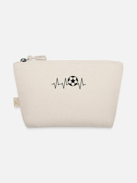 Fußballer Herzschlag Fußball Puls Sport - Bio-Täschchen - Natur