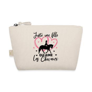 Juste une fille qui aime les chevaux Cadeau - Trousse biologique - nature - Devant