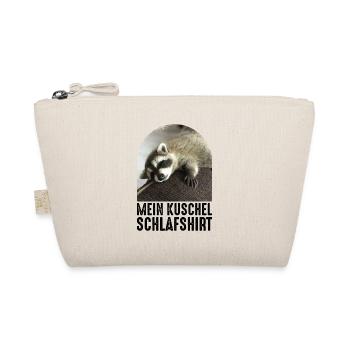 Mein kuschel Schlafshirt Affee Waschbär - Bio-Täschchen - Natur - Vorne