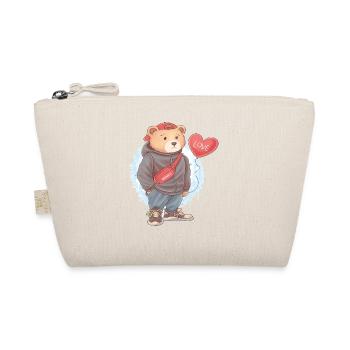 Mignon ours en peluche amour garçon garçon blottir animal - Trousse biologique - nature - Devant