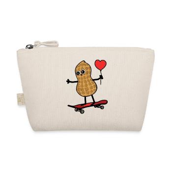 Peanut Skater Fantasy Kids Teens Sports - Organic Pouch - nature - Front