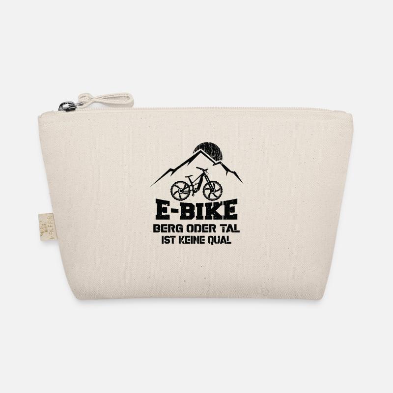 Ebike Berg oder Tal ist keine Qual Ebiker Spruch Bio-Täschchen