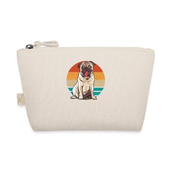 Pug Dog Vintage - Bio-Täschchen - Natur - Vorne