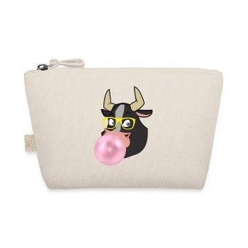 TAUREAU CHEWING-GUM LUNETTE gift idea feria - Organic Pouch - nature - Front