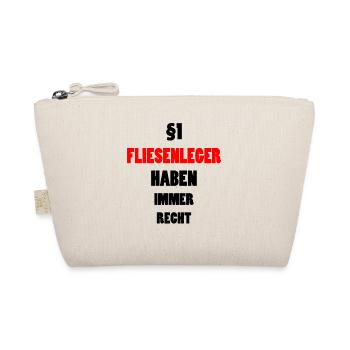 Fliesenleger Bodenleger Lustiger Spruch Geschenk - Bio-Täschchen - Natur - Vorne