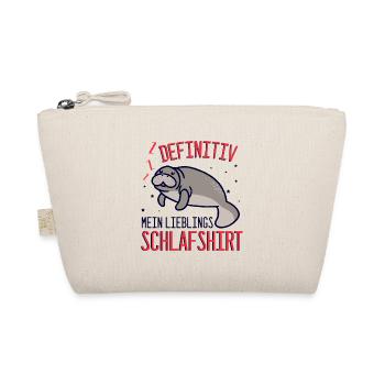 Definitiv mein lieblings Schlafshirt weiße Robbe S - Bio-Täschchen - Natur - Vorne