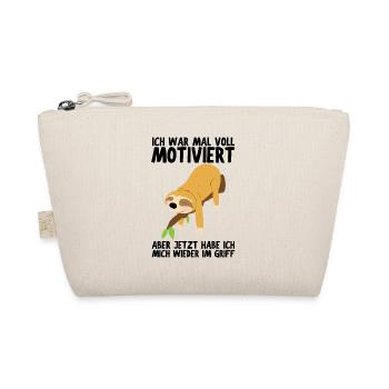 Faultier Sloth Faultiere Spruch faul schlafen Tier - Bio-Täschchen - Natur - Vorne