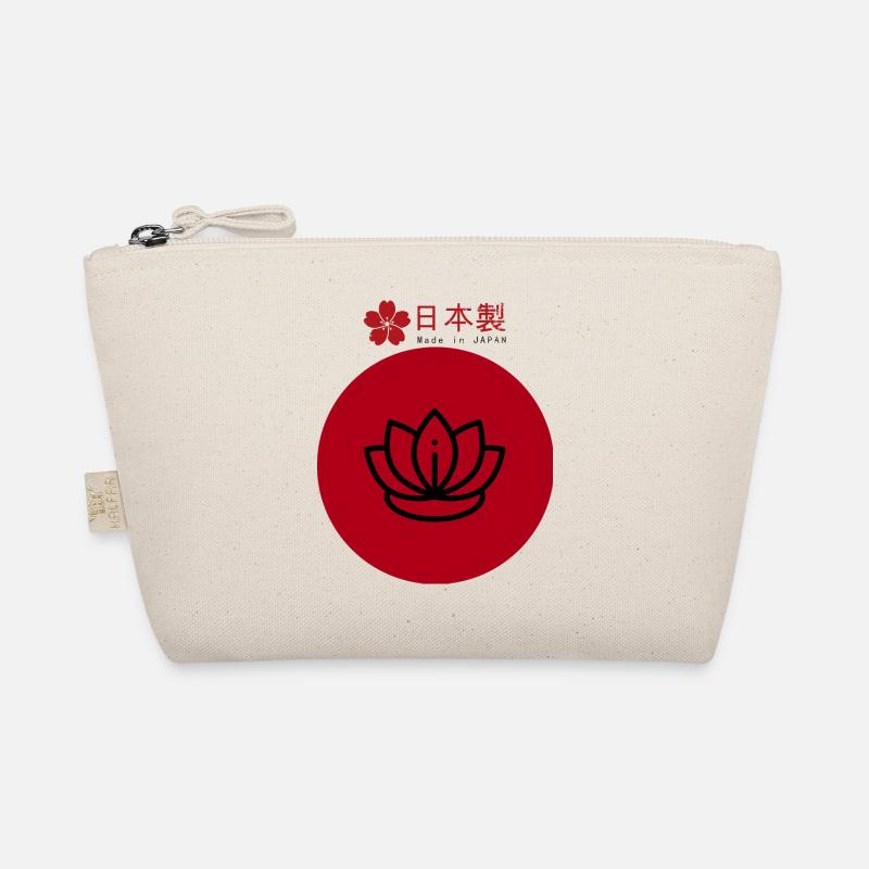 japanische Blüte - Bio-Täschchen - Natur