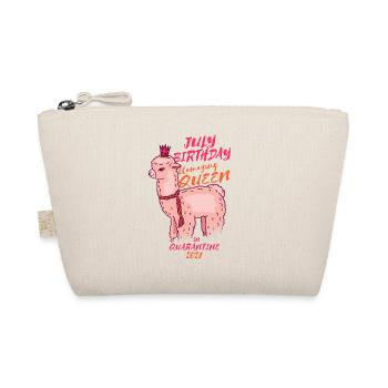 Llama July Birthday Queen In Quarantine 2021 - Organic Pouch - nature - Front