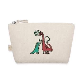 Dinosaurs Tyrannosaurus and Brachiosaurus - Organic Pouch - nature - Front