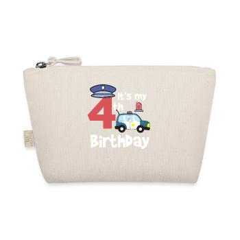 Police 4ème anniversaire année jeune enfant cadeau - Trousse biologique - nature - Devant